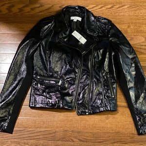 NY&Co  Black Patent Moto jacket